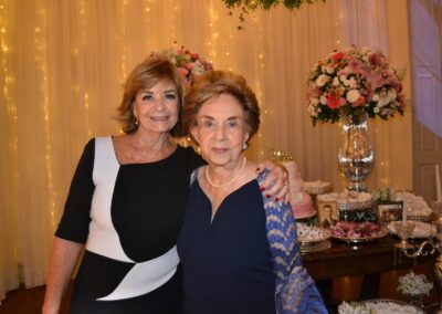 On her 100th birthday, with her daughter Thalia.