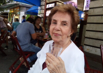 In her centenarian years.