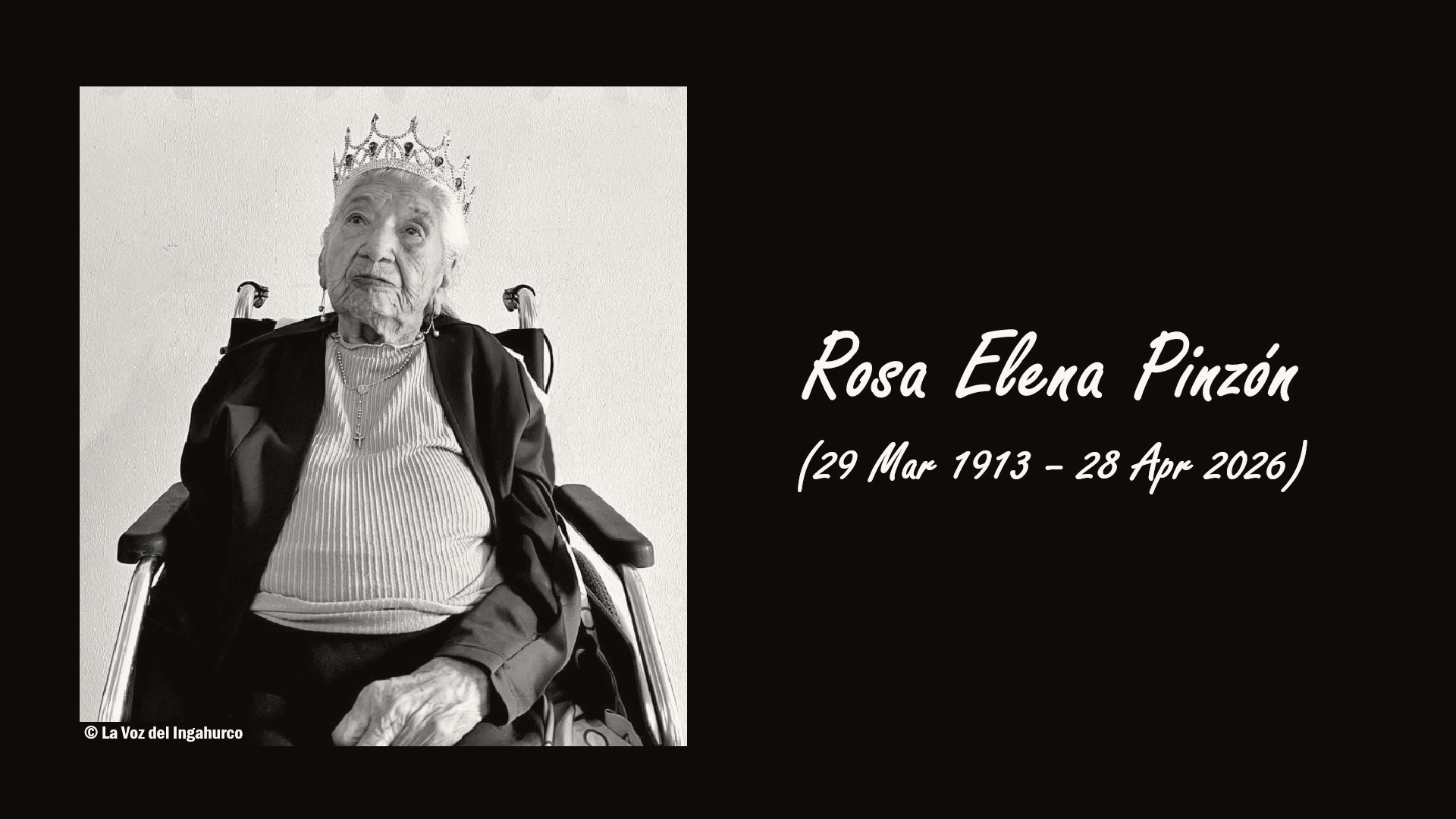 Rosa Elena Pinzón, Ecuador's Oldest Resident, Dies at 113