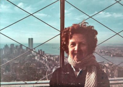 At the Empire State Building, New York (1982).