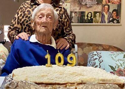 On his 109th birthday.