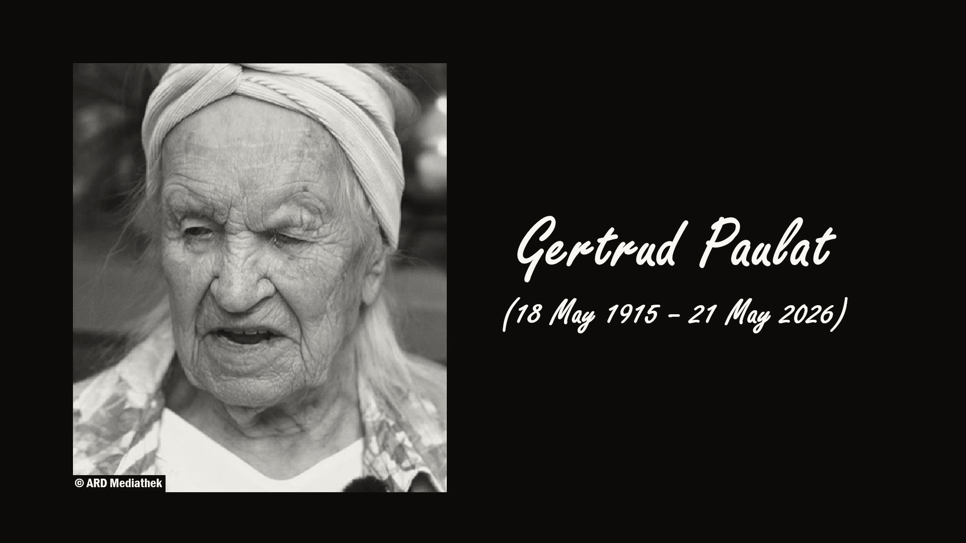 German Woman Gertrud Paulat Dies at 111