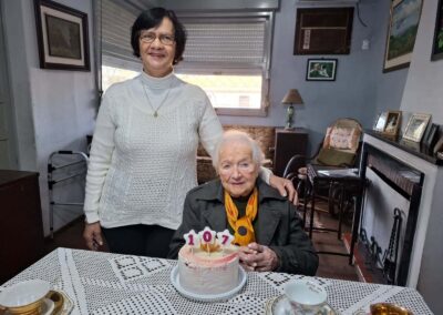 On her 107th birthday.