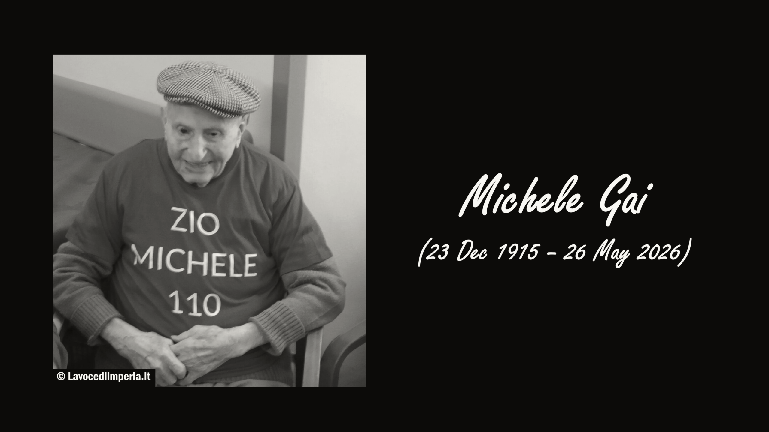 Michele Gai, Italy's Second-Oldest Man, Dies at 110
