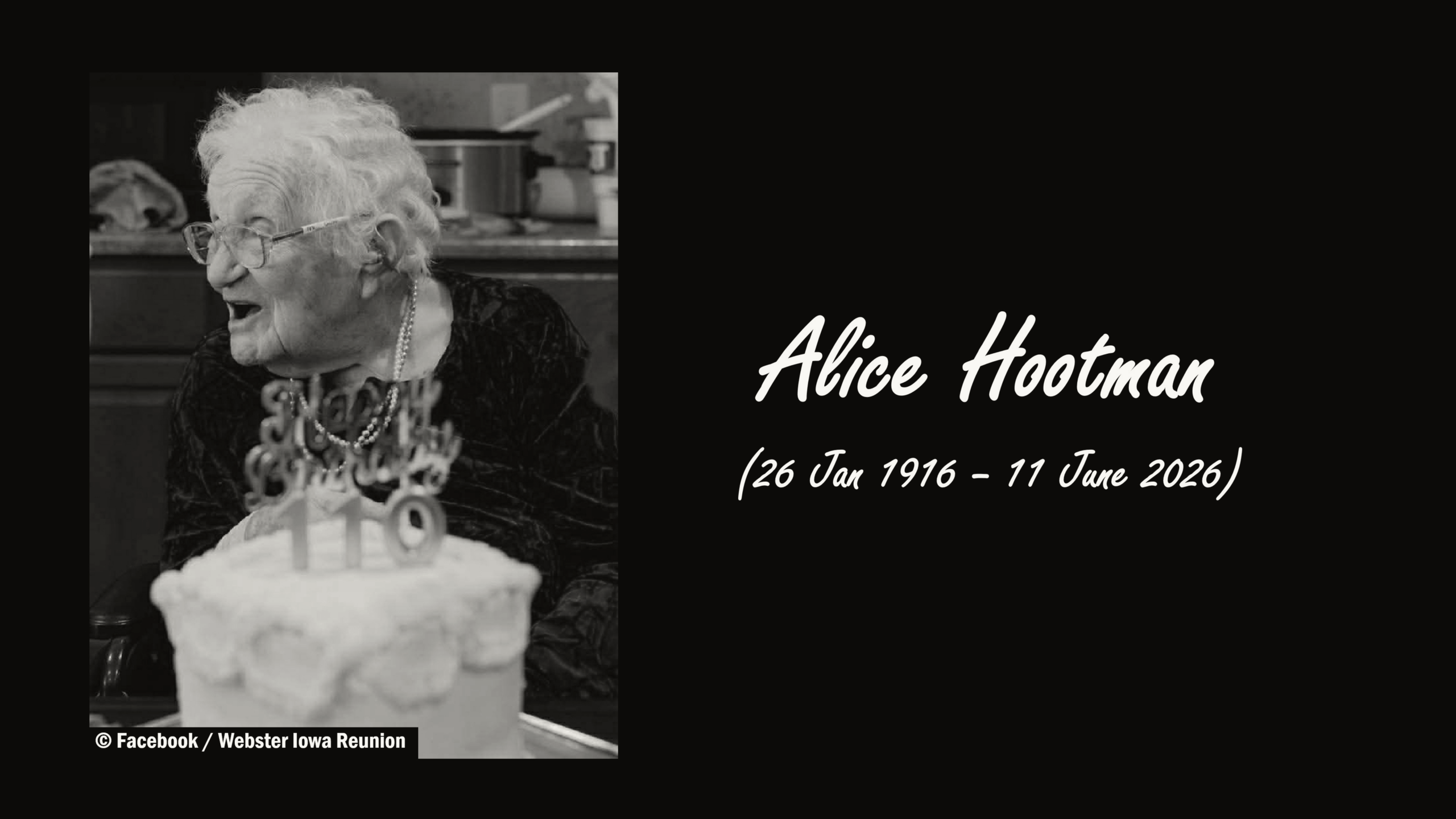 Alice Hootman, Iowa's Oldest Resident, Dies at 110