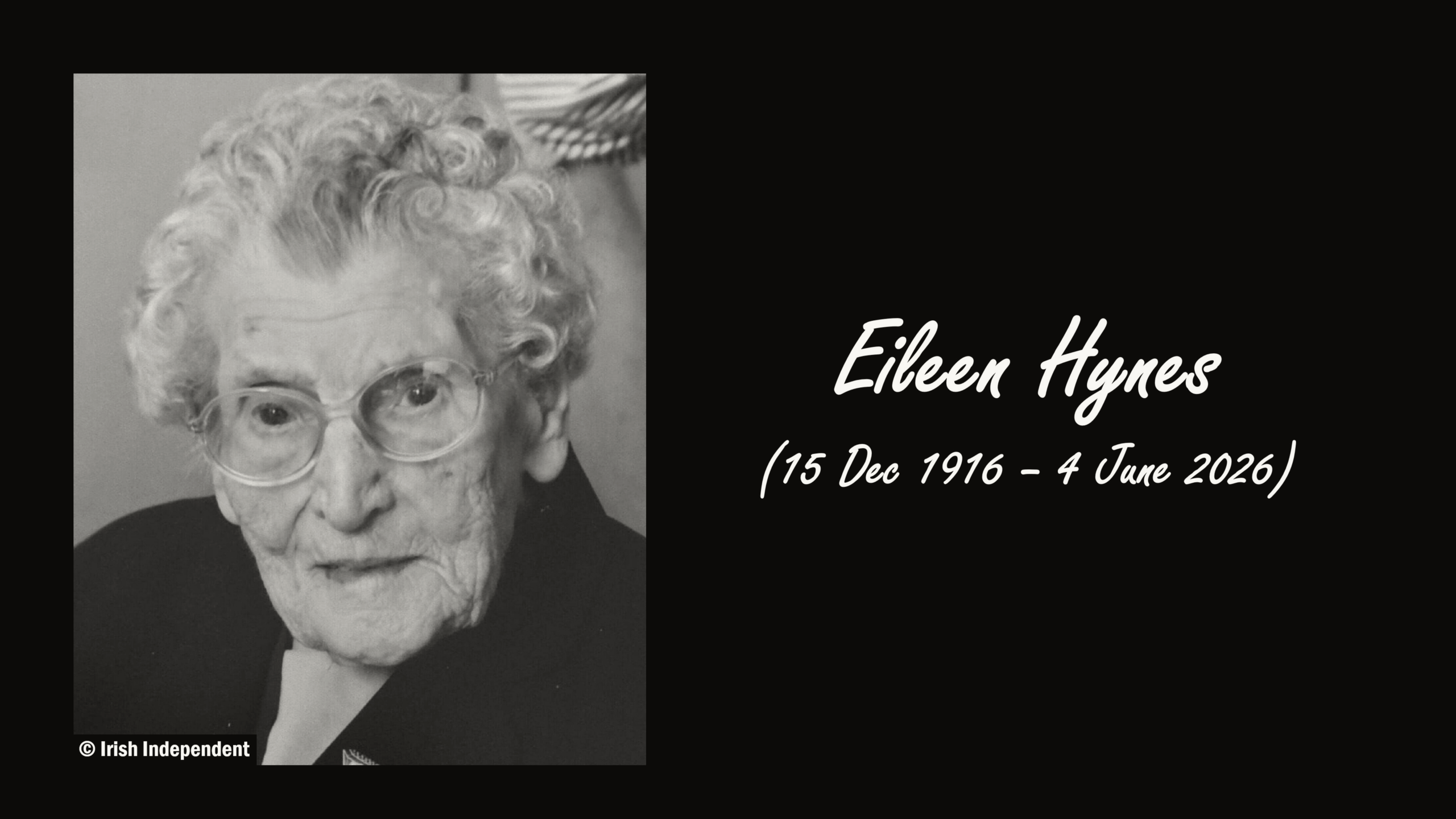 Eileen Hynes, Ireland's Oldest Resident, Dies at 109
