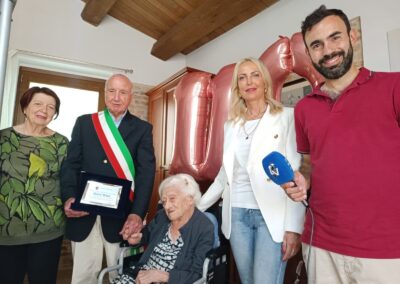 On her 110th birthday in June 2026. (Source: Cronache Fermane)