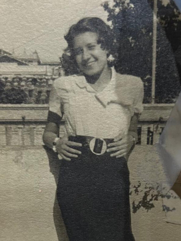 As a young woman.