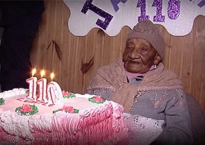 On her 110th birthday. (Source: BBC.com)