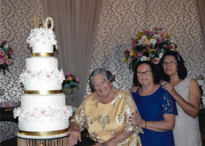 Celebrating her 100th birthday.