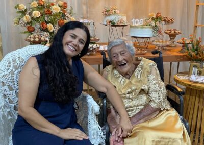 Celebrating her 108th birthday.