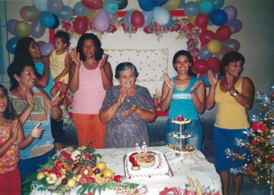 Celebrating her 85th birthday.