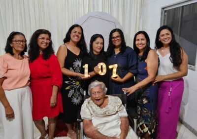 Celebrating her 107th birthday.