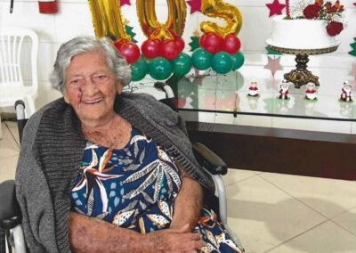 Celebrating her 105th birthday.