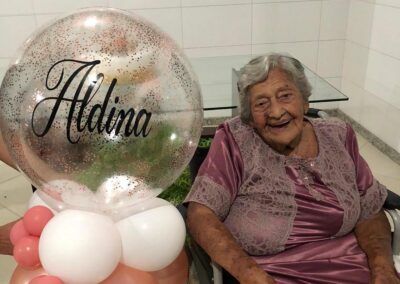 On 25 December 2021, celebrating her 104th birthday.
