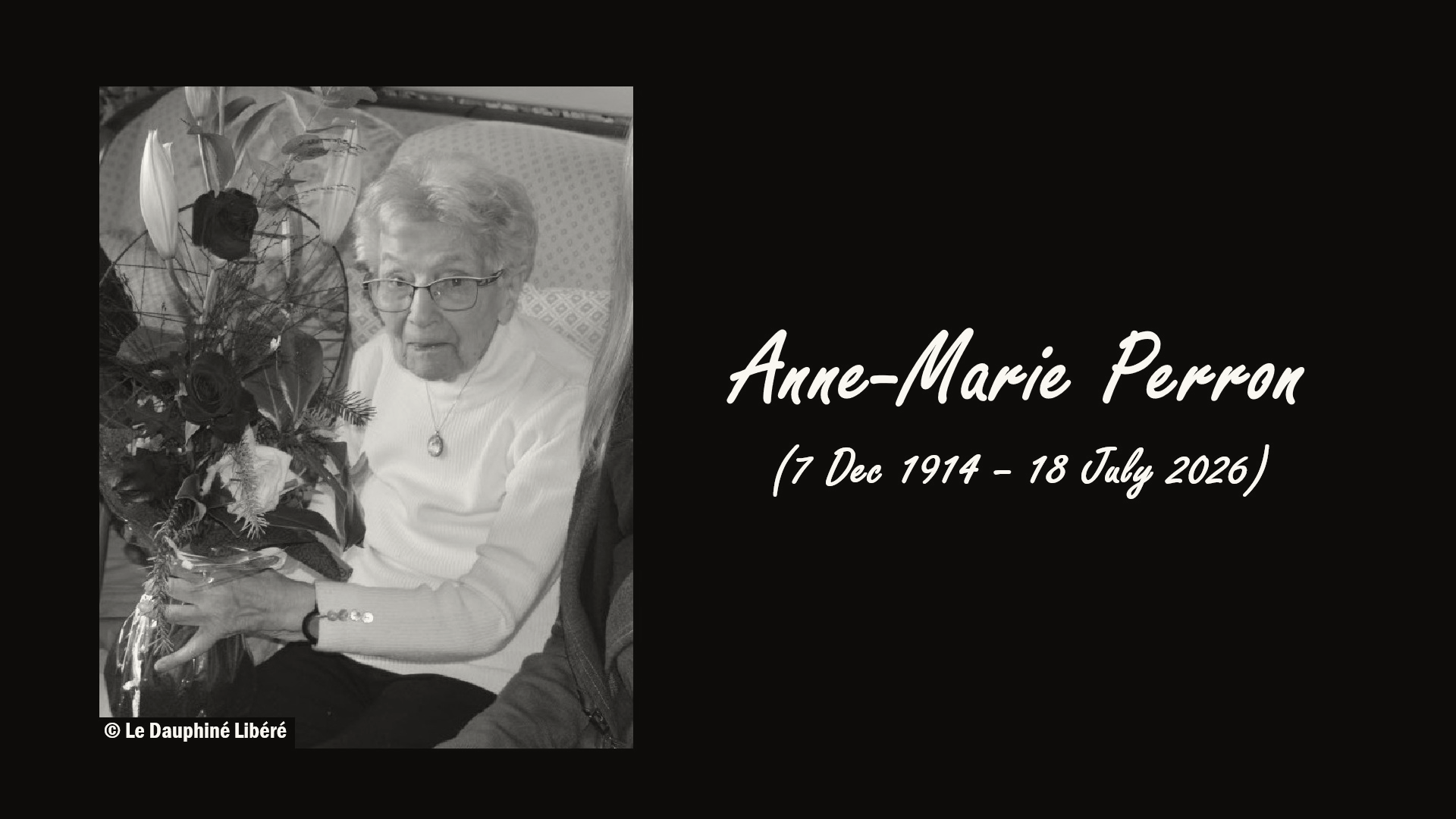French Woman Anne-Marie Perron Dies at 111