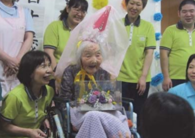 At the age of 110. (Source: hokubu.or.jp)