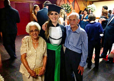 In 2014, with her granddaughter Juliana and her husband Juvêncio. (Salvador, Bahia)