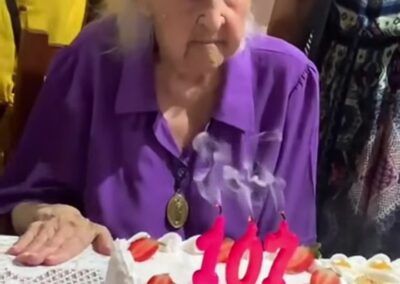 Celebrating her 107th birthday.