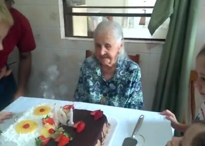 Celebrating her 101st birthday.