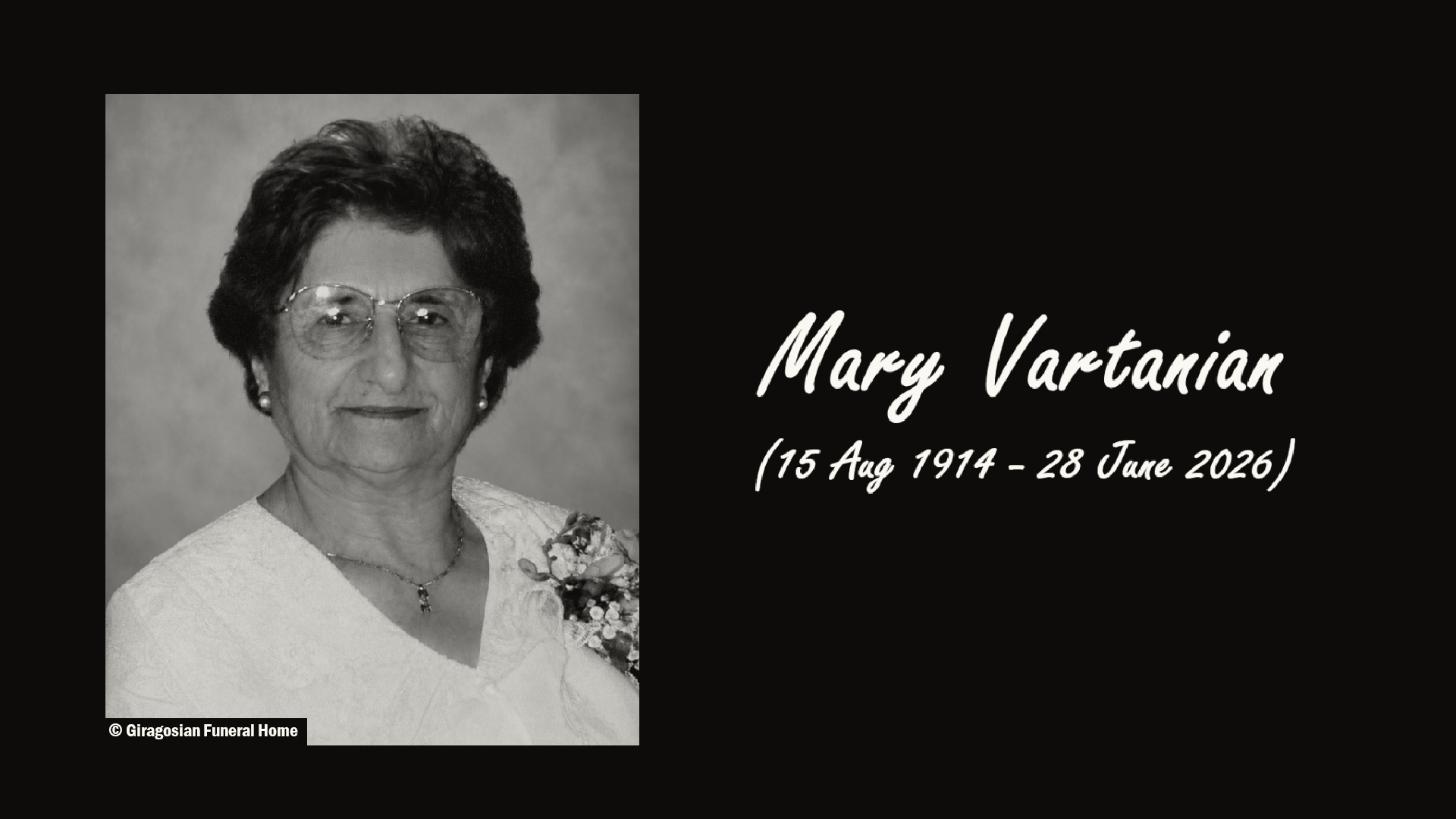 Mary Vartanian, the Oldest Survivor of the Armenian genocide, Dies at 111