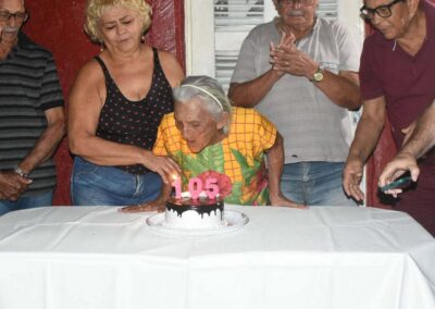 On her 105th birthday.