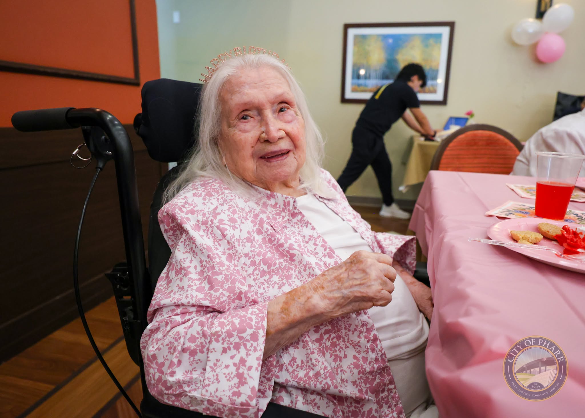 On her 110th birthday celebration. (Source: City of Pharr)