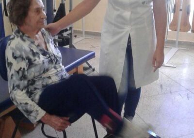 In May 2018, at age 100, performing physiotherapy.