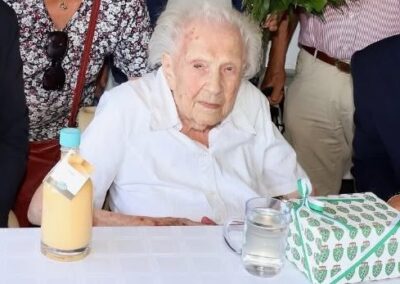 Celebrating her 107th birthday in 2023. (Source: Facebook / Stadtgemeinde Hartberg)