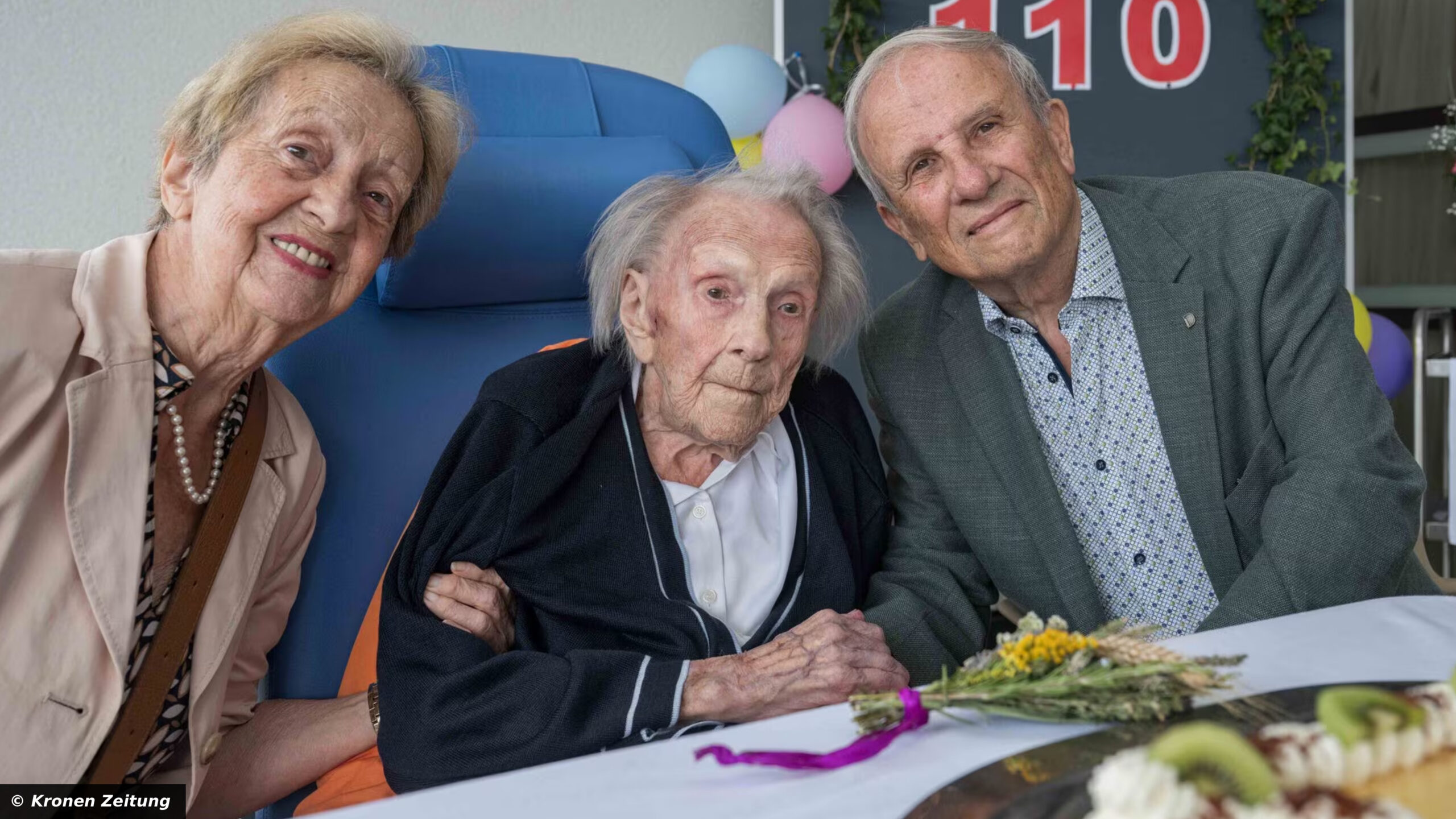 On her 110th birthday. (Source: Kronen Zeitung)
