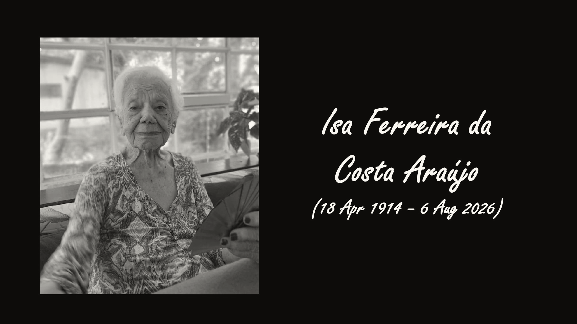 Isa Ferreira da Costa Araújo 1914-2026