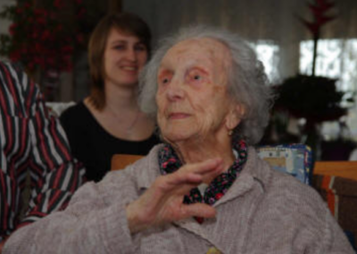 On her 108th birthday. (Source: Bálintinfo)