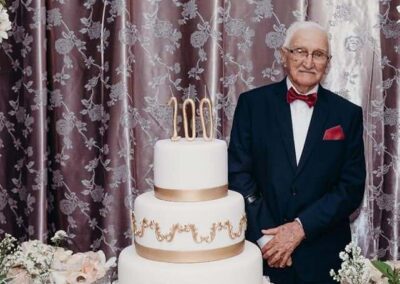 On his 100th birthday.