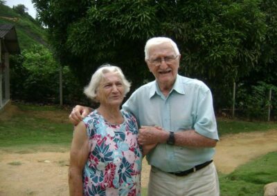 At the age of 94, with his wife, Dorvalina, aged 84. (Early 2013)