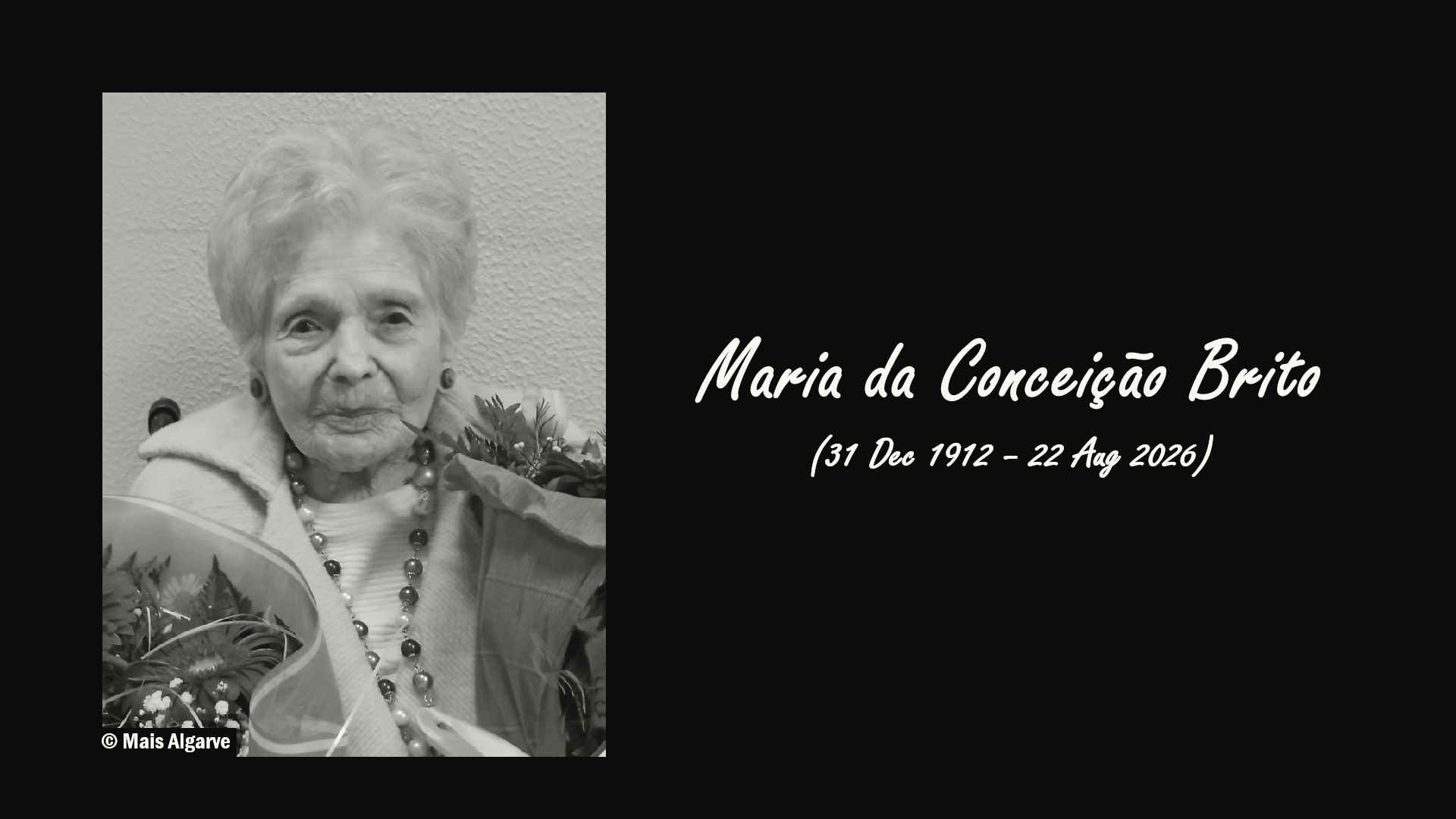 Maria da Concei&ccedil;&atilde;o de Brito, Portugal's Oldest Person, Dies at 113