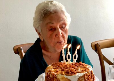 On her 100th birthday.
