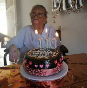 On her 110th birthday. (Source: The 110 Club)