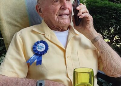Celebrating his 110th birthday. (Source: Happy Tails Pet Resort and Camp)