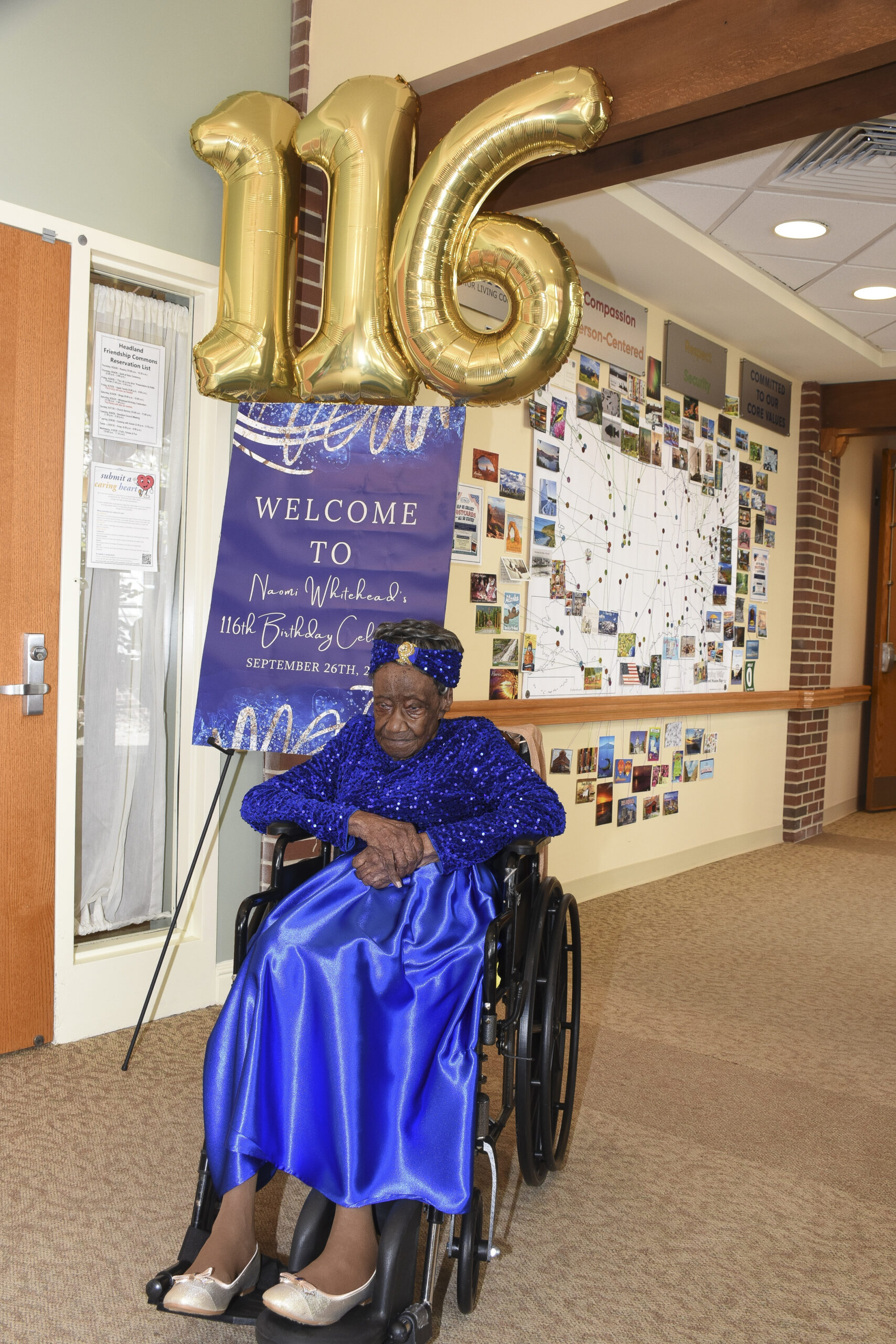 Naomi Whitehead on her 116th birthday.