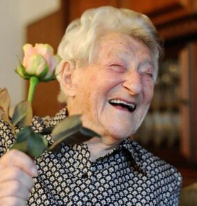 On her 110th birthday. (Source: Badische Zeitung)
