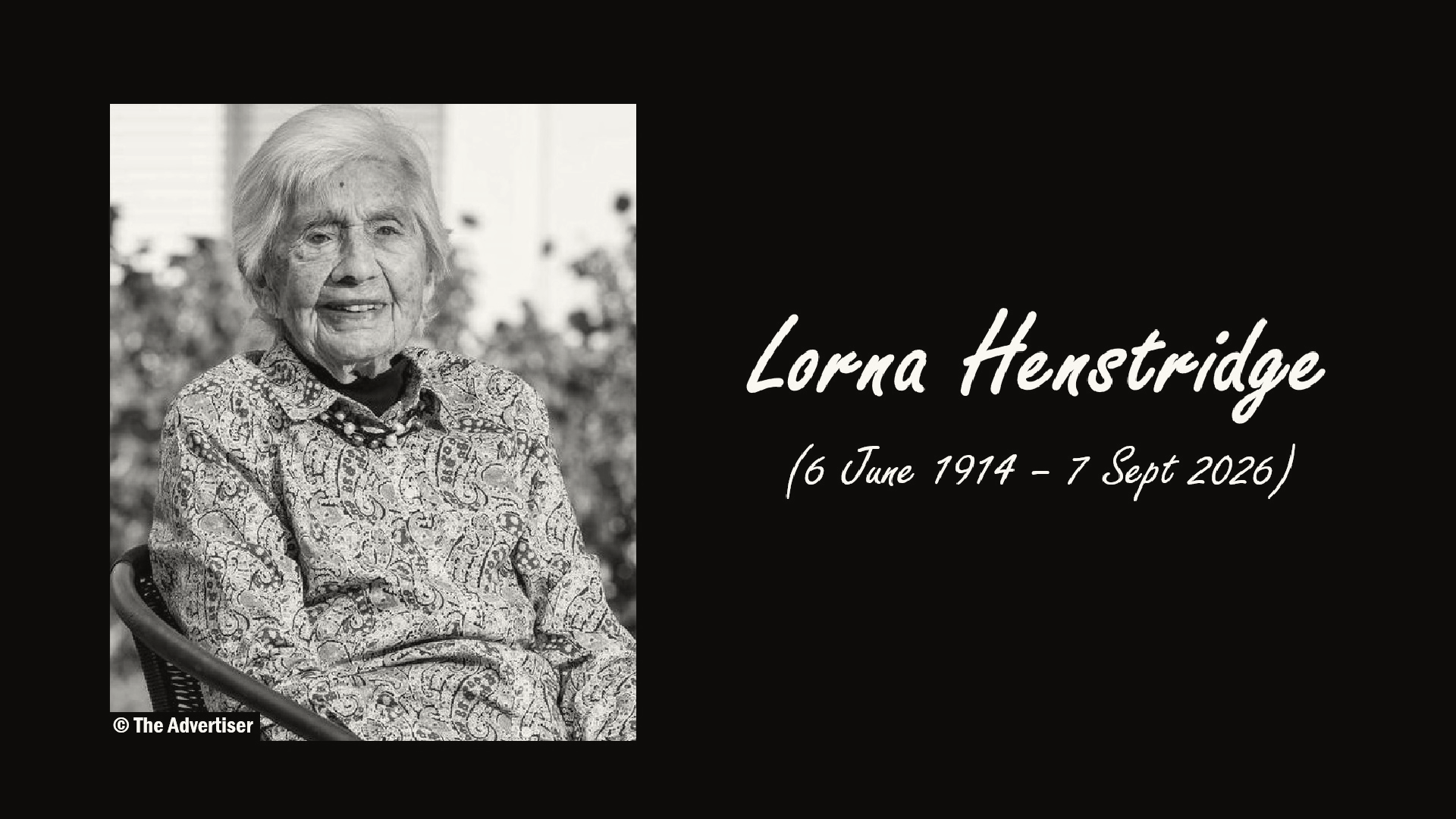 Lorna Henstridge, Australia's Oldest Woman, Dies at 112