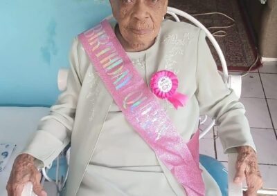 On her 110th birthday. (Source: Ministry of Labour and Social Security, Jamaica)