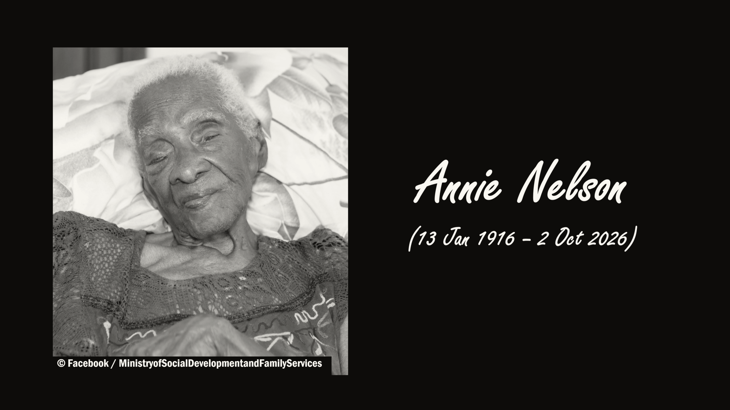 Trinidadian Woman Annie Nelson Dies at 110