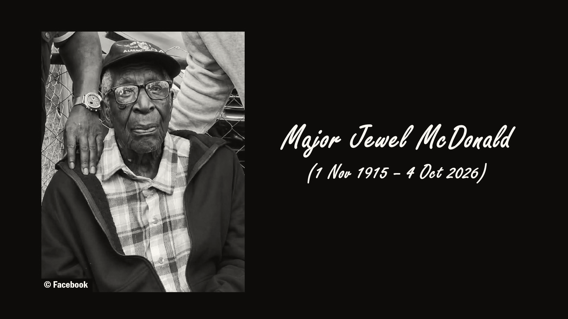 Major Jewel McDonald, America's Oldest Man, Dies at 110