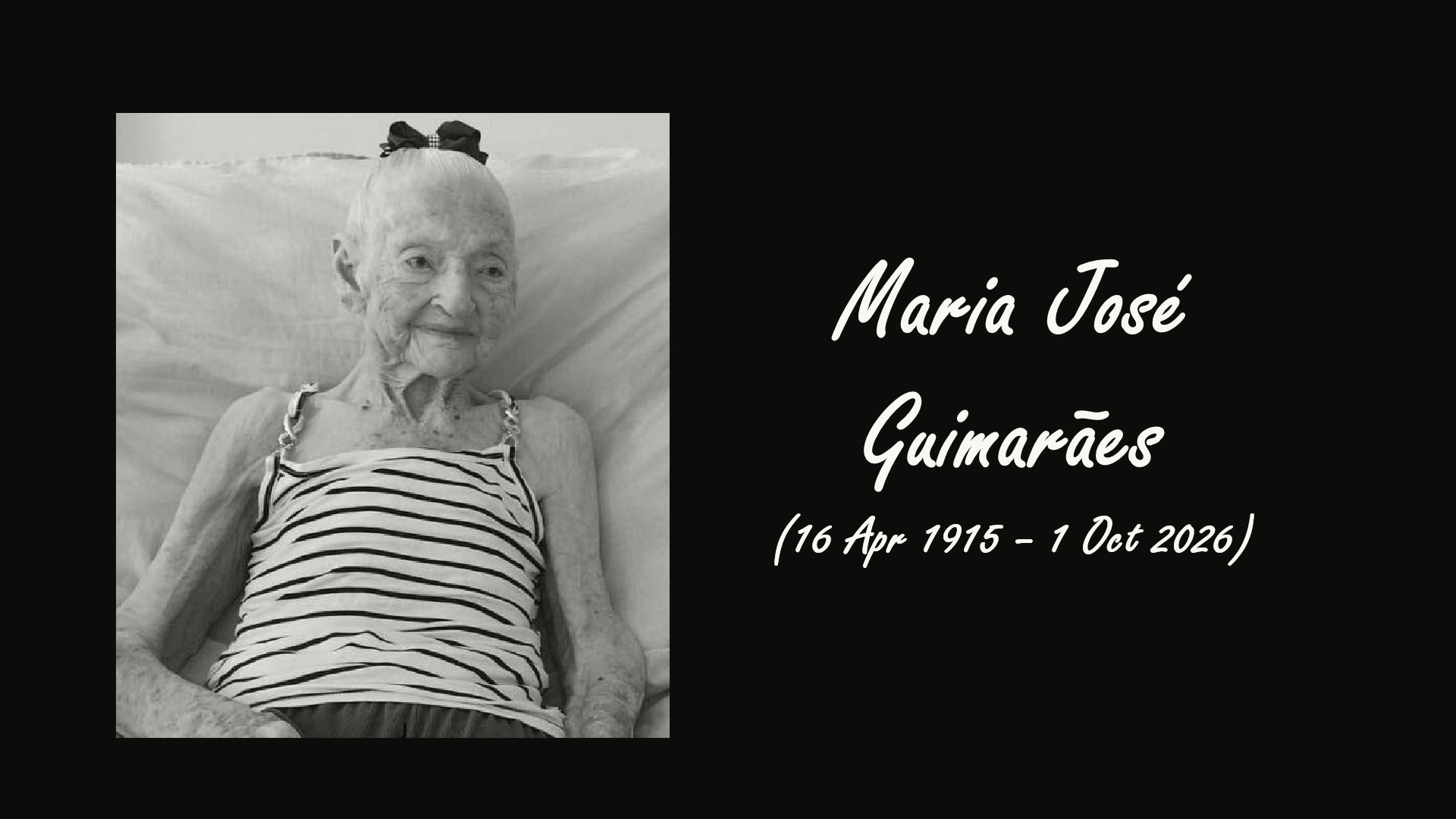Maria José Guimarães, the Oldest Person in Rio de Janeiro, Brazil, Dies at 111